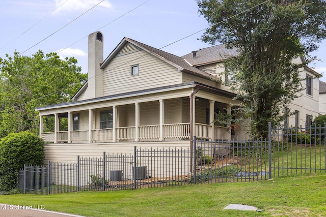 107 Lakepointe Dr, Madison, MS 39110 - farmhouse inspired home with covered porch and a chimney