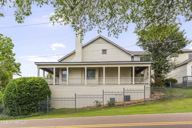 107 Lakepointe Dr, Madison, MS 39110 - country-style home with covered porch, a chimney, and roof with shingles