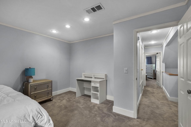 107 Lakepointe Dr, Madison, MS 39110 - bedroom with crown molding, carpet, baseboards, and recessed lighting