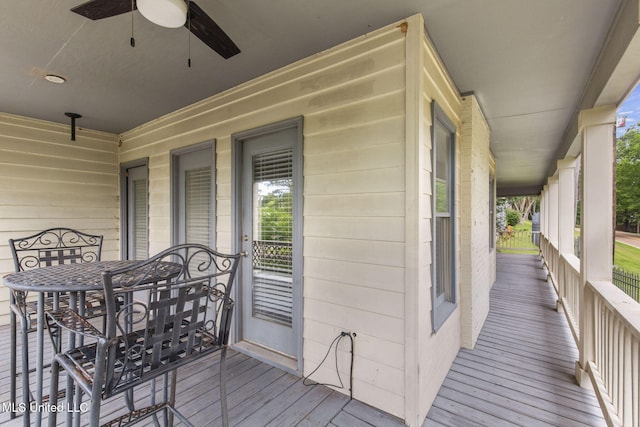 107 Lakepointe Dr, Madison, MS 39110 - porch with a ceiling fan and outdoor dining space