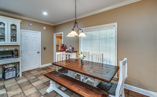 350 Edgewood Xing, Brandon, MS 39042 - dining area with crown molding and baseboards