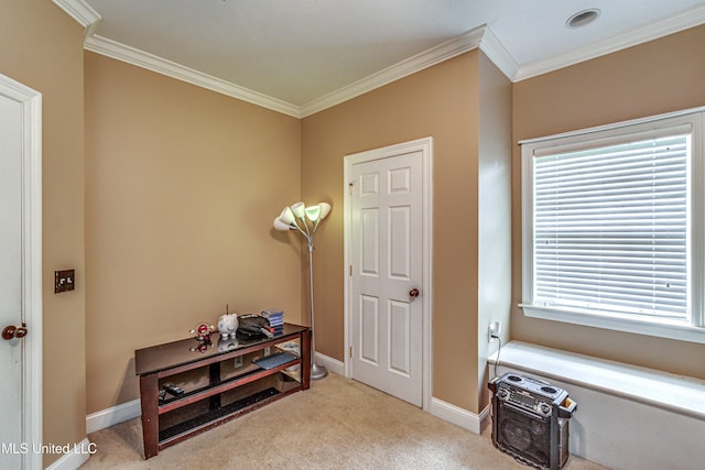 350 Edgewood Xing, Brandon, MS 39042 - misc room featuring ornamental molding and carpet flooring