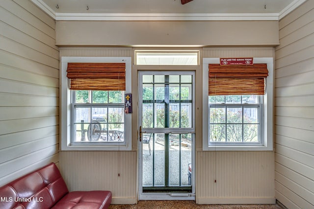 350 Edgewood Xing, Brandon, MS 39042 - entryway featuring wooden walls