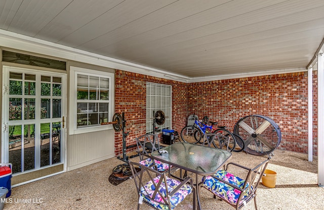 350 Edgewood Xing, Brandon, MS 39042 - view of patio featuring outdoor dining area