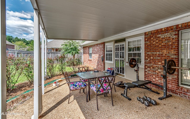 350 Edgewood Xing, Brandon, MS 39042 - view of patio with outdoor dining area