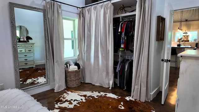 bedroom featuring a closet