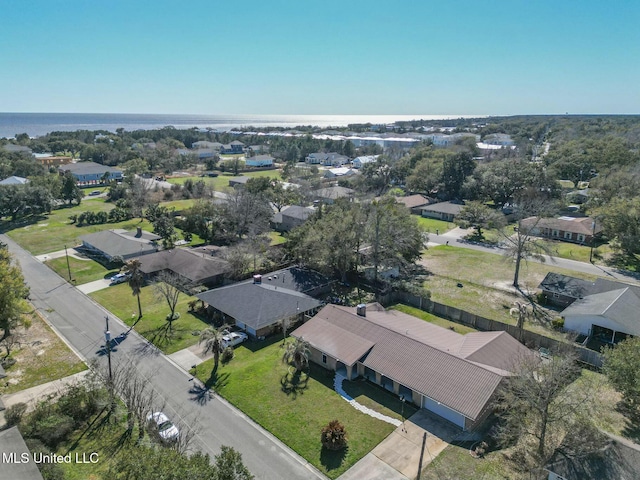 aerial view featuring a residential view