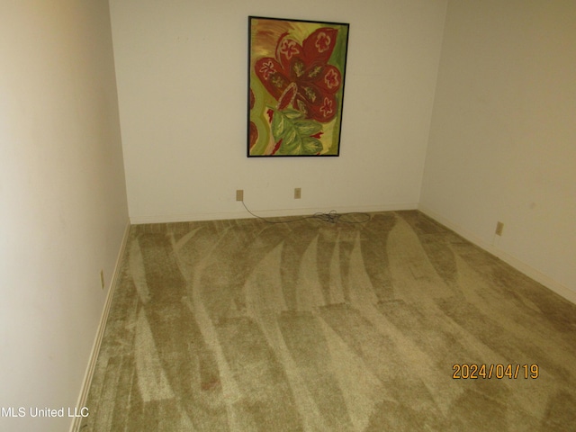 view of carpeted empty room