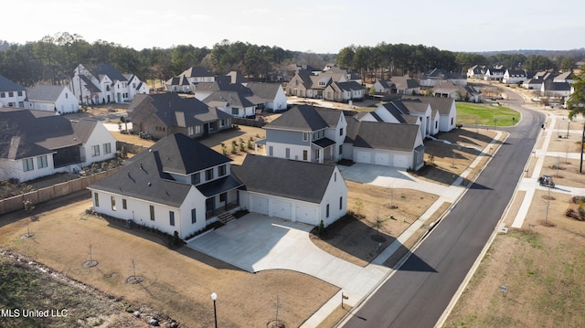 birds eye view of property featuring a residential view