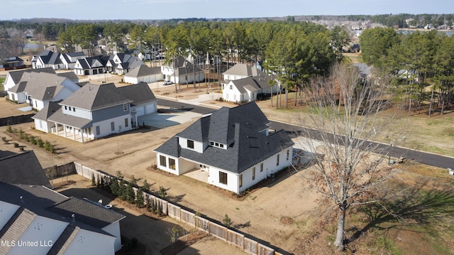 drone / aerial view with a residential view