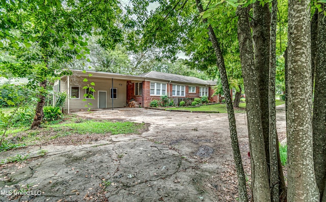 view of ranch-style home