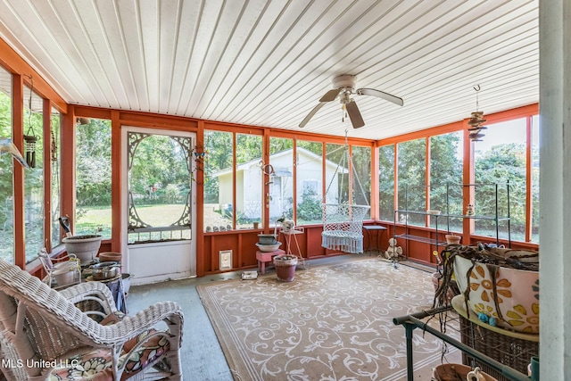 3811 16th St, Gulfport, MS 39501 - sunroom with ceiling fan and plenty of natural light