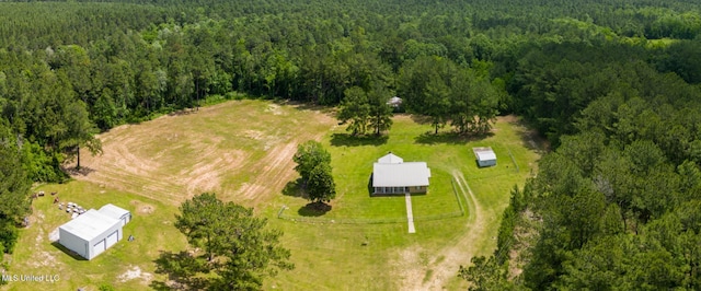 28121 Dusty Ln, Picayune, MS 39466 - aerial view of property's location featuring a heavily wooded area and rural landscape
