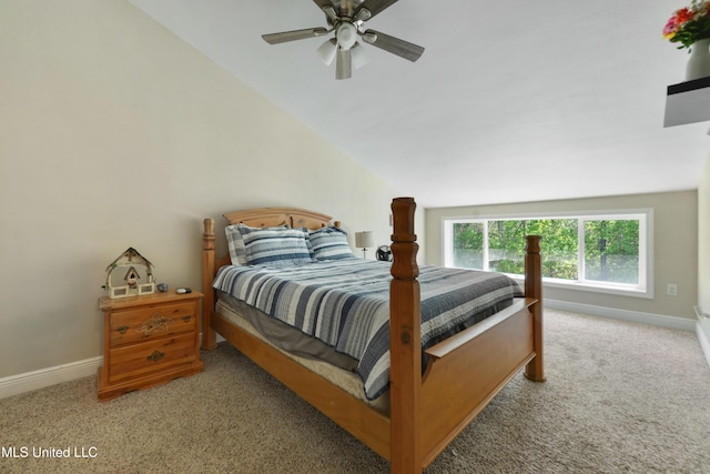 19640 Busby Rd, Vancleave, MS 39565 - bedroom featuring carpet floors, vaulted ceiling, and baseboards