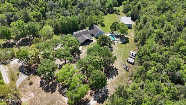 19640 Busby Rd, Vancleave, MS 39565 - birds eye view of property with a wooded view