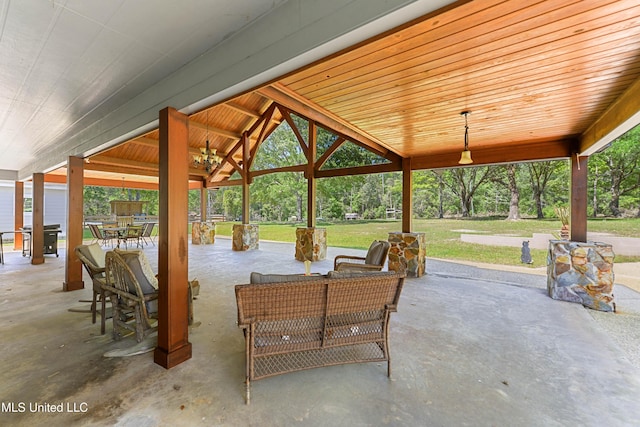 19640 Busby Rd, Vancleave, MS 39565 - view of patio featuring grilling area, outdoor dining area, and an outdoor living space