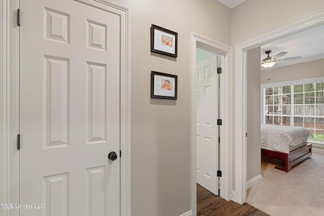 32 Cambrooke, Hattiesburg, MS 39402 - corridor featuring baseboards and wood finished floors