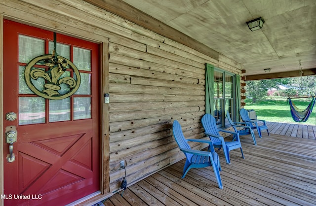 106 Mcwilliams Dr, Terry, MS 39170 - wooden terrace with covered porch