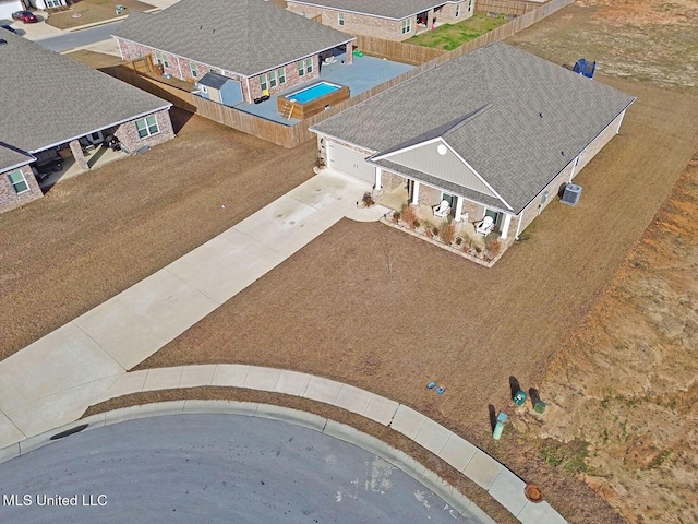 birds eye view of property