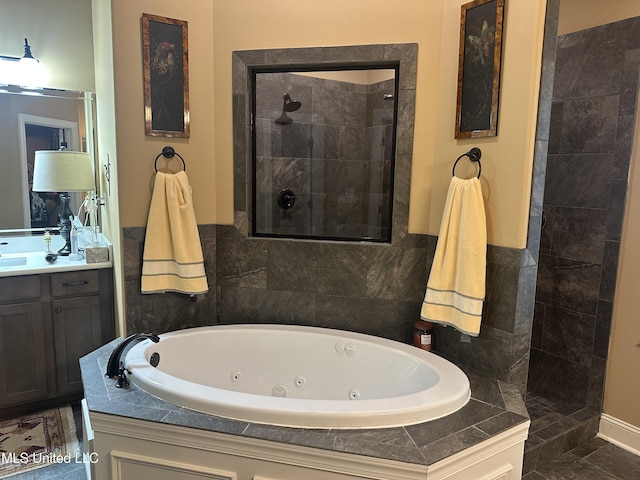 6819 Hawks Vw, Olive Branch, MS 38654 - full bath with a whirlpool tub, a walk in shower, and vanity
