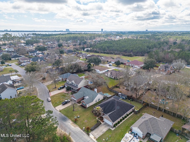 bird's eye view with a residential view