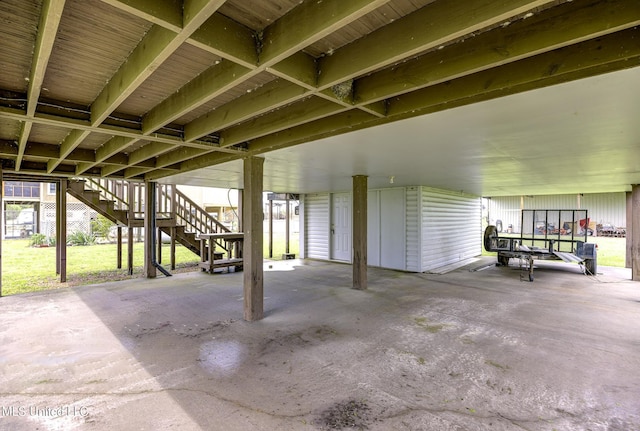121 Belle Island Dr, Vicksburg, MS 39183 - view of patio with a carport and stairs