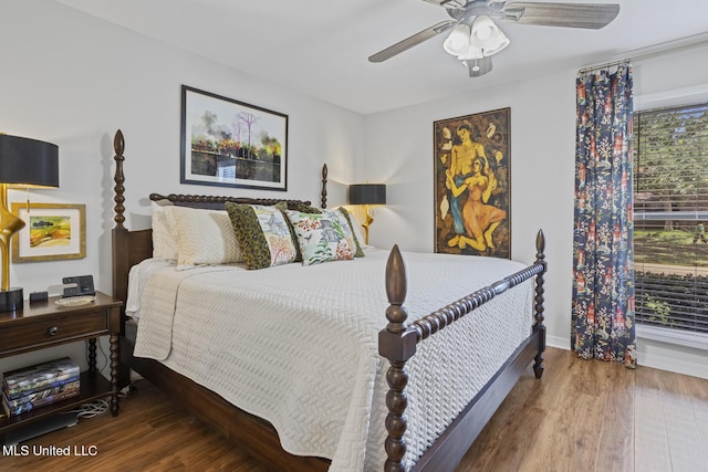 821 Planters Point Dr, Canton, MS 39046 - bedroom featuring wood finished floors and a ceiling fan