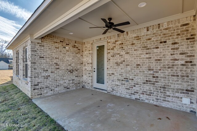 614 Cobalt Way, Brandon, MS 39042 - view of patio / terrace featuring ceiling fan