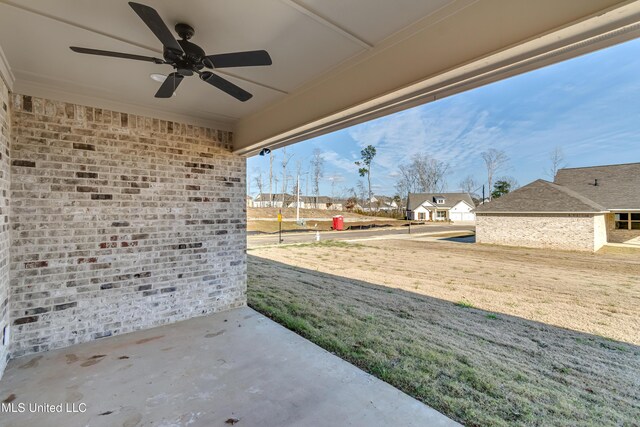 614 Cobalt Way, Brandon, MS 39042 - view of patio with ceiling fan