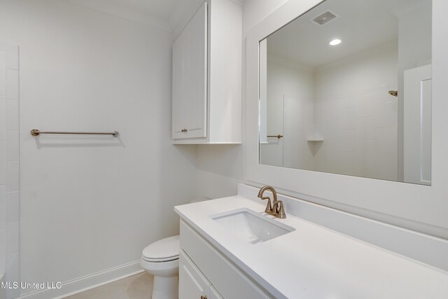614 Cobalt Way, Brandon, MS 39042 - bathroom featuring vanity, toilet, and a shower