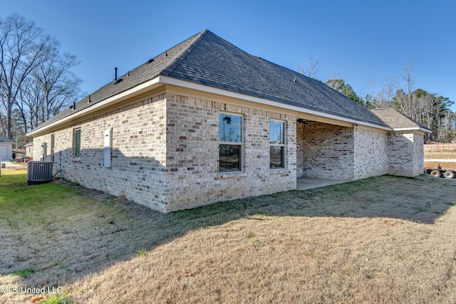 614 Cobalt Way, Brandon, MS 39042 - view of side of home with a yard and central AC unit