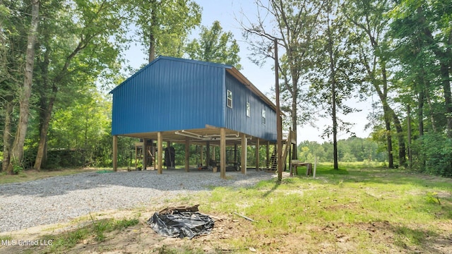9083 Old River Rd Lot 1, Petal, MS 39465 - view of outbuilding featuring driveway and a carport