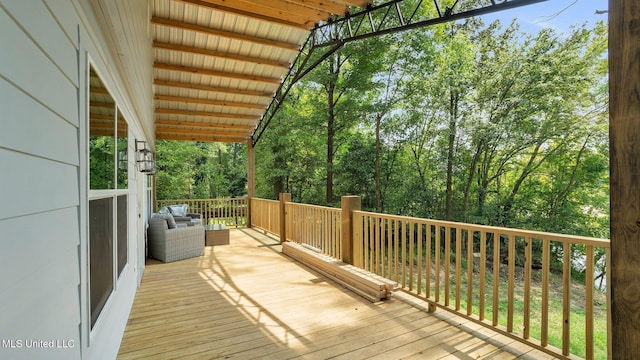 9083 Old River Rd Lot 1, Petal, MS 39465 - view of deck