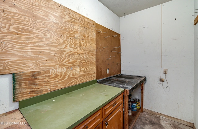 bathroom with a workshop area