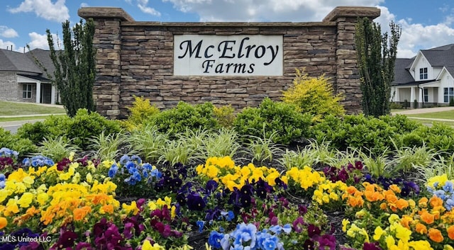 view of community sign
