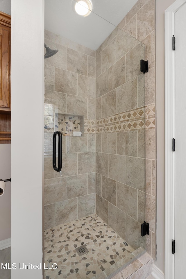 95 Sweet Bay Trl, Petal, MS 39465 - full bath featuring a shower stall and baseboards