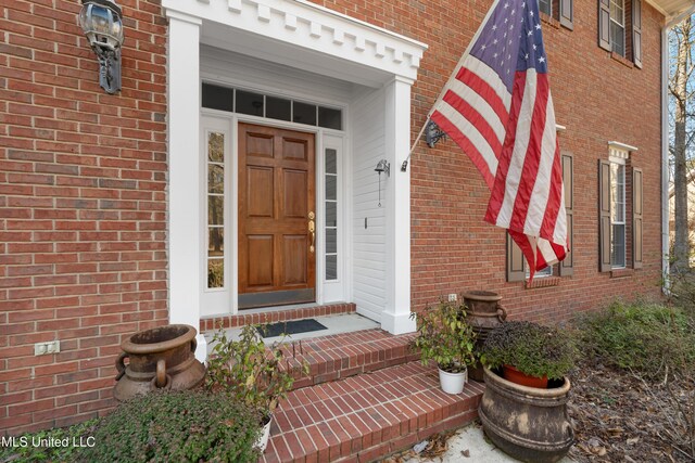 95 Sweet Bay Trl, Petal, MS 39465 - doorway to property with brick siding