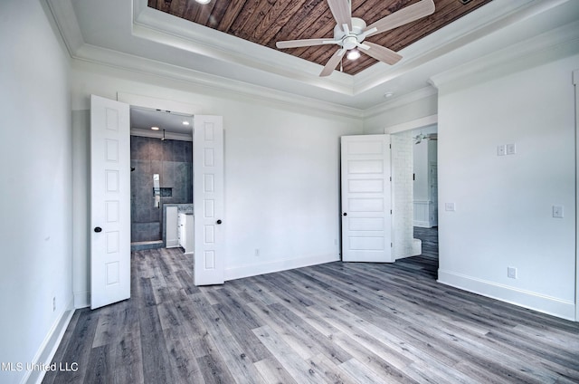 100 Grayson Way, Madison, MS 39110 - unfurnished bedroom with ornamental molding, baseboards, and a tray ceiling