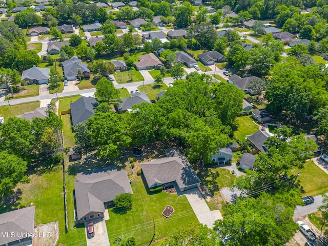 bird's eye view with a residential view