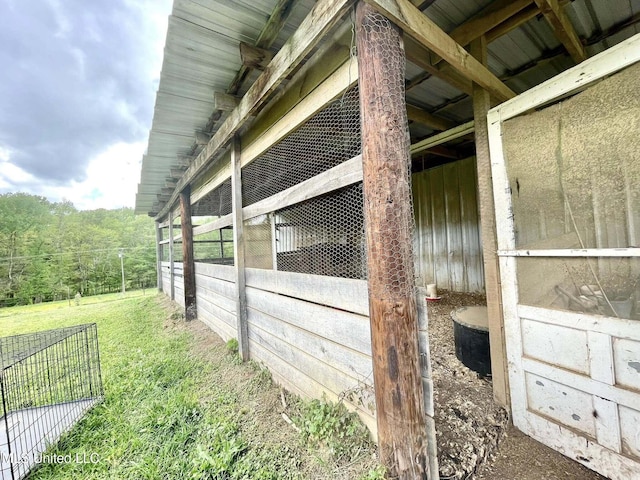 view of horse barn