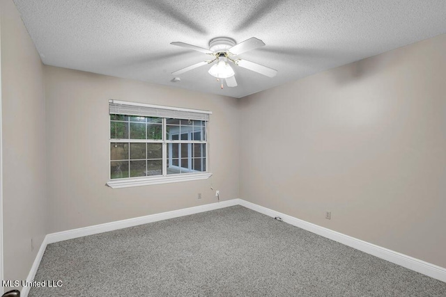 139 Booth Cir, Ocean Springs, MS 39564 - carpeted empty room featuring a ceiling fan and a textured ceiling