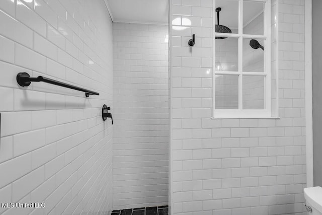139 Booth Cir, Ocean Springs, MS 39564 - full bath featuring tiled shower and ornamental molding