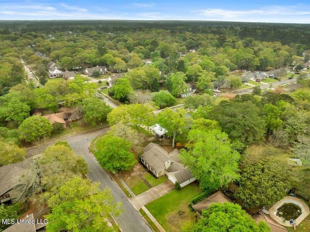 139 Booth Cir, Ocean Springs, MS 39564 - aerial view of residential area featuring a forest