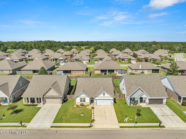 drone / aerial view featuring a residential view