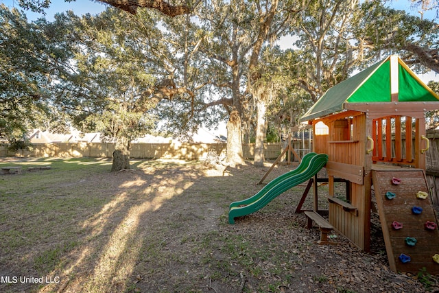 view of jungle gym