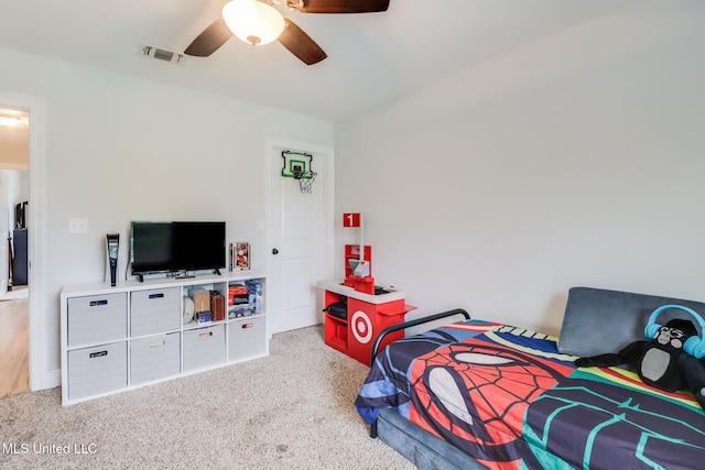 3927 Washington Ave, Gulfport, MS 39507 - bedroom featuring carpet floors and ceiling fan