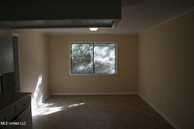 interior space featuring crown molding