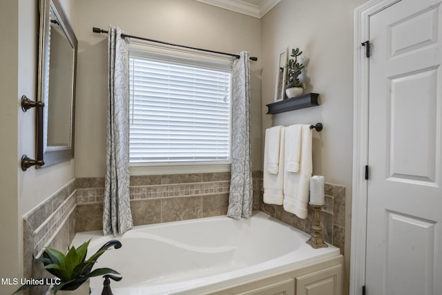 23 Callaway Ct, Hattiesburg, MS 39402 - bathroom featuring a bath and ornamental molding