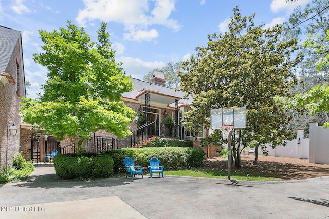 view of basketball court