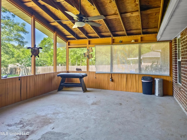 11295 Peyton Dr, Gulfport, MS 39503 - sunroom with a ceiling fan and a hot tub